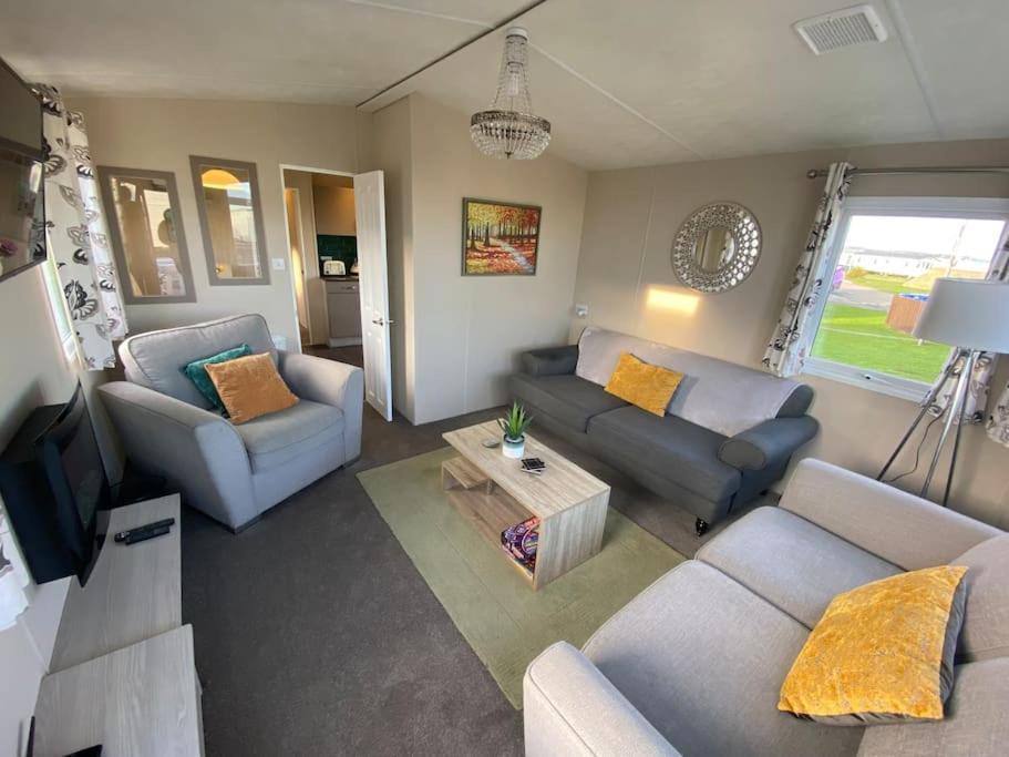 Cosy & Modern Private Seaview Caravan North Seaton Exteriér fotografie